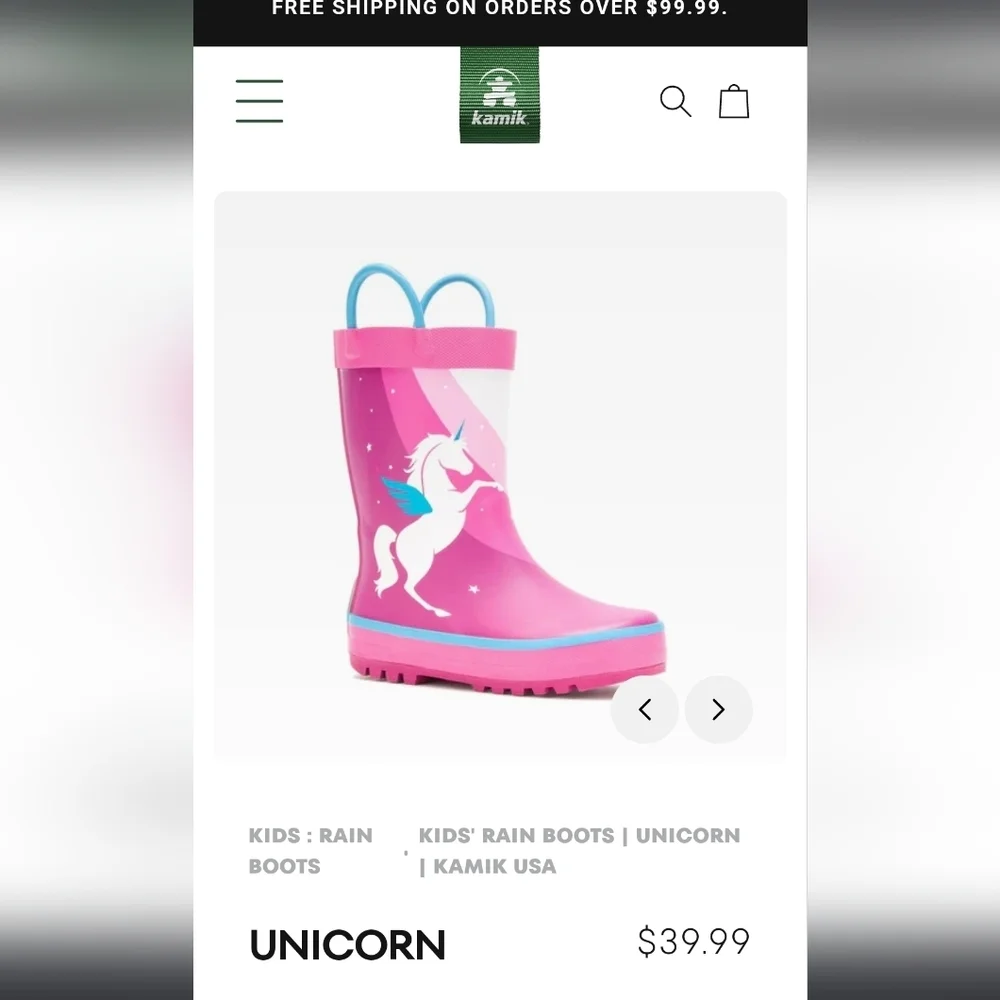 Toddler Kamik Rain Boots (ORD2)